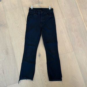 Mother Brand crop denim size 25 asymmetrical, hem